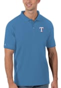 Texas Rangers Antigua Legacy Pique Polo Shirt - Blue