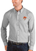Oklahoma State Cowboys Antigua Structure Dress Shirt - Grey