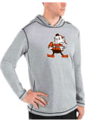 Cleveland Browns Antigua Boost Hooded Sweatshirt - Grey