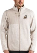 Cleveland Browns Antigua Fortune Full Zip Medium Weight Jacket - White