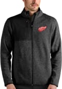 Detroit Red Wings Antigua Fortune Full Zip Medium Weight Jacket - Black