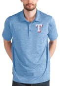 Texas Rangers Antigua Metric Polo Shirt - Light Blue