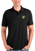 Pittsburgh Penguins Antigua AFFLUENT Polo Shirt - Black