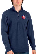 Chicago Cubs Antigua Action Pullover 1/4 Zip Fashion - Navy Blue