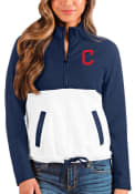 Cleveland Guardians Womens Antigua Harbor 1/4 Zip Pullover - Navy Blue