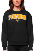Pittsburgh Penguins Womens Antigua Victory Crew Sweatshirt - Black