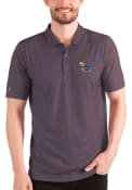 Kansas Jayhawks Antigua Esteem Polo Shirt - Navy Blue