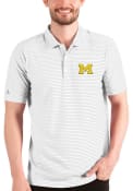 Michigan Wolverines Antigua Esteem Polo Polo Shirt - White