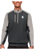 Michigan State Spartans Antigua Team 1/4 Zip Pullover - Charcoal