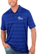 Drake Bulldogs Antigua Compass Tonal Stripe Polo Shirt - Blue