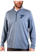 St Louis Blues Antigua Rally 2.0 1/4 Zip Pullover - Navy Blue