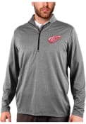 Detroit Red Wings Antigua Rally 2.0 1/4 Zip Pullover - Black