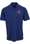 Antigua Cleveland Indians Navy Blue Tribute Short Sleeve Polo Shirt