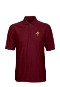 Antigua Cleveland Cavaliers Maroon Illusion Short Sleeve Polo Shirt