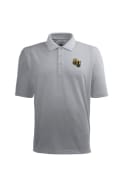 Oakland University Golden Grizzlies Antigua Pique Xtra-Lite Polo Shirt - Grey