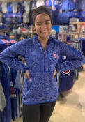Chicago Cubs Womens Antigua Fortune 1/4 Zip Pullover - Blue