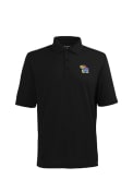 Kansas Jayhawks Antigua Pique Xtra-Lite Polo Shirt - Black