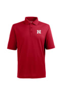 Nebraska Cornhuskers Antigua Pique Xtra-Lite Polo Shirt - Red