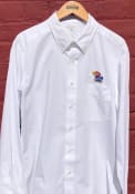 Kansas Jayhawks Antigua Dynasty Dress Shirt - White