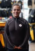 Pittsburgh Steelers Womens Antigua Tempo 1/4 Zip - Black