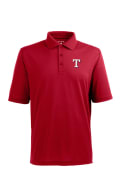 Antigua Texas Rangers Red Xtra-Lite Short Sleeve Polo Shirt