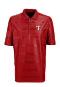 Antigua Texas Rangers Red Illusion Short Sleeve Polo Shirt