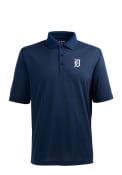 Antigua Detroit Tigers Navy Blue Xtra-Lite Short Sleeve Polo Shirt
