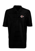 Antigua Kansas City Chiefs Mens Black Illusion Short Sleeve Polo Shirt