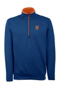 New York Mets Antigua Leader 1/4 Zip Pullover - Blue