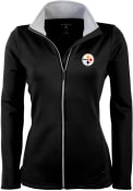 Pittsburgh Steelers Womens Antigua Leader Medium Weight Jacket - Black