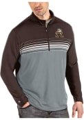 Cleveland Browns Antigua Pace 1/4 Zip Pullover - Brown