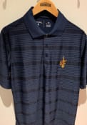 Antigua Cleveland Cavaliers Navy Blue Illusion Short Sleeve Polo Shirt