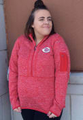 Cincinnati Reds Womens Antigua Fortune 1/4 Zip Pullover - Red