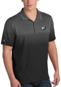 Antigua Philadelphia Eagles Grey Track Short Sleeve Polo Shirt