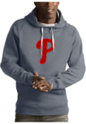 Philadelphia Phillies Antigua Victory Hooded Sweatshirt - Grey