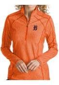 Detroit Tigers Womens Antigua Tempo 1/4 Zip - Orange