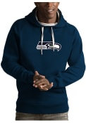 Seattle Seahawks Antigua Victory Hooded Sweatshirt - Navy Blue