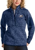 Georgia Southern Eagles Womens Antigua Fortune 1/4 Zip Pullover - Navy Blue
