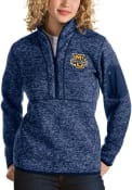 Marquette Golden Eagles Womens Antigua Fortune 1/4 Zip Pullover - Navy Blue
