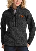 Oregon State Beavers Womens Antigua Fortune 1/4 Zip Pullover - Black