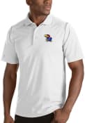 Kansas Jayhawks Antigua Merit Polo Shirt - White