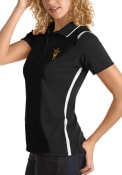 Arizona State Sun Devils Womens Antigua Merit Polo Shirt - Black