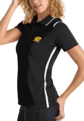 Central Michigan Chippewas Womens Antigua Merit Polo Shirt - Black