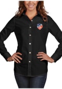 FC Cincinnati Womens Antigua Dynasty Dress Shirt - Black