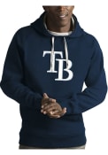 Tampa Bay Rays Antigua Victory Hooded Sweatshirt - Navy Blue
