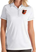 Baltimore Orioles Womens Antigua Salute Polo Shirt - White