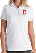 Cleveland Indians Womens Antigua Salute Polo Shirt - White
