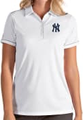 New York Yankees Womens Antigua Salute Polo Shirt - White