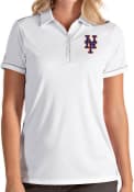 New York Mets Womens Antigua Salute Polo Shirt - White