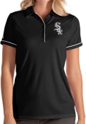 Chicago White Sox Womens Antigua Salute Polo Shirt - Black